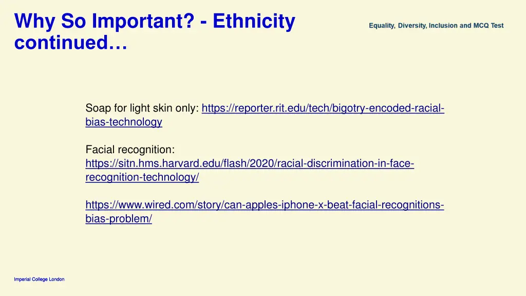 why so important ethnicity continued