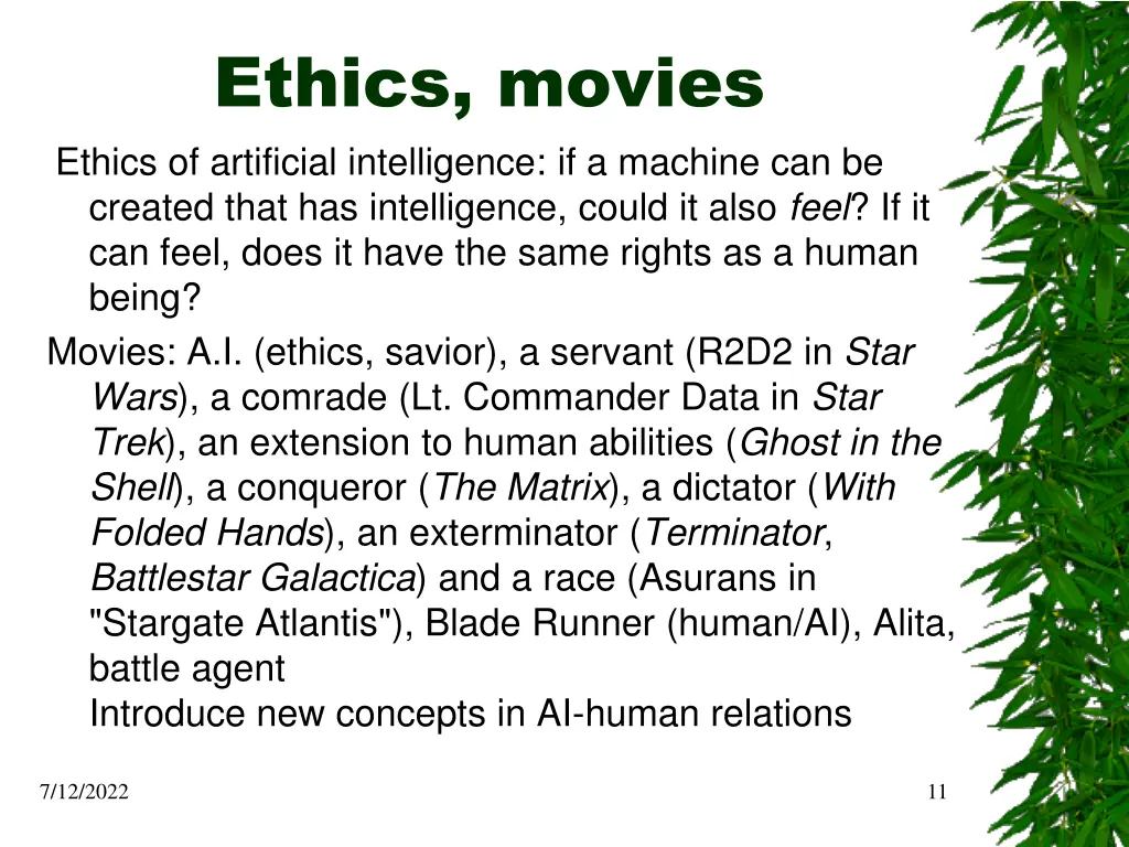ethics movies ethics of artificial intelligence