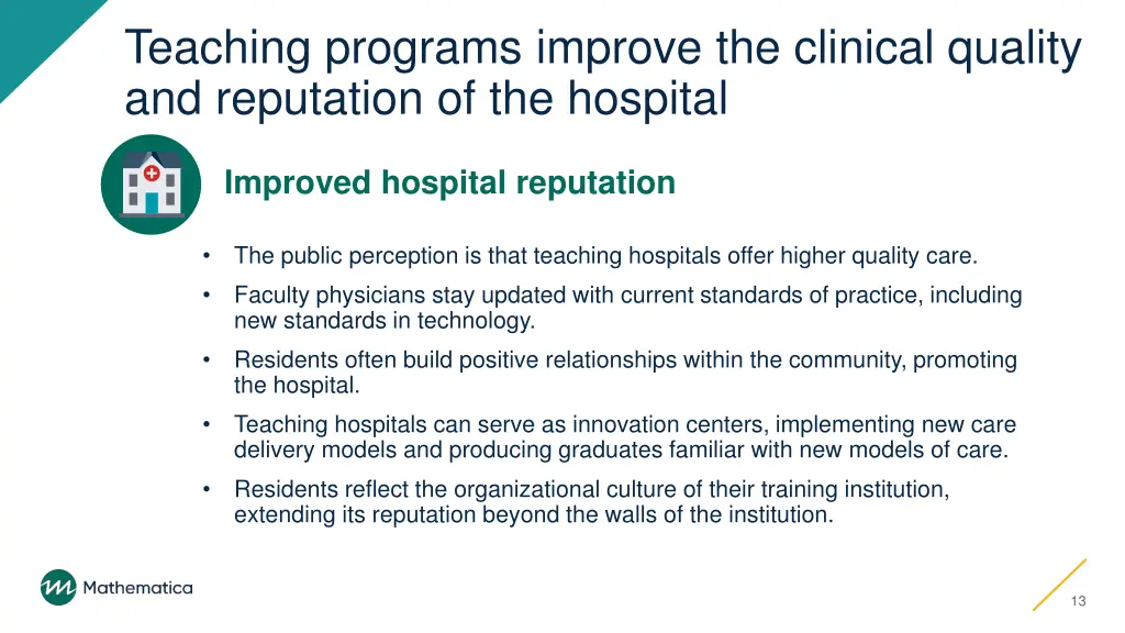 teaching programs improve the clinical quality