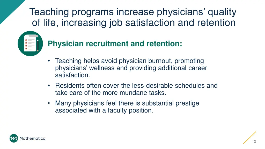 teaching programs increase physicians quality