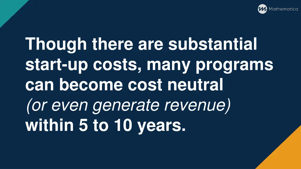 though there are substantial start up costs many