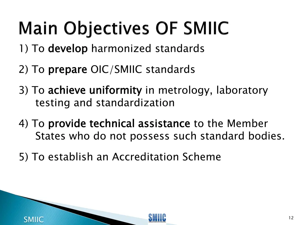 1 to develop 2 to prepare 3 to achieve uniformity