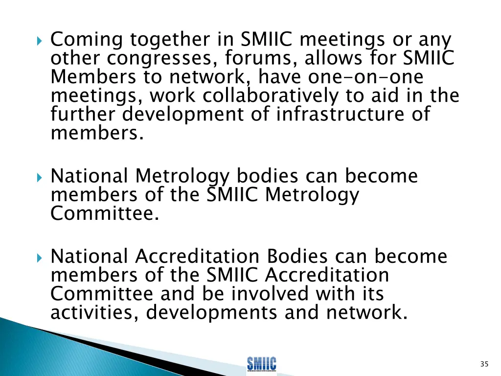 coming together in smiic meetings or any other