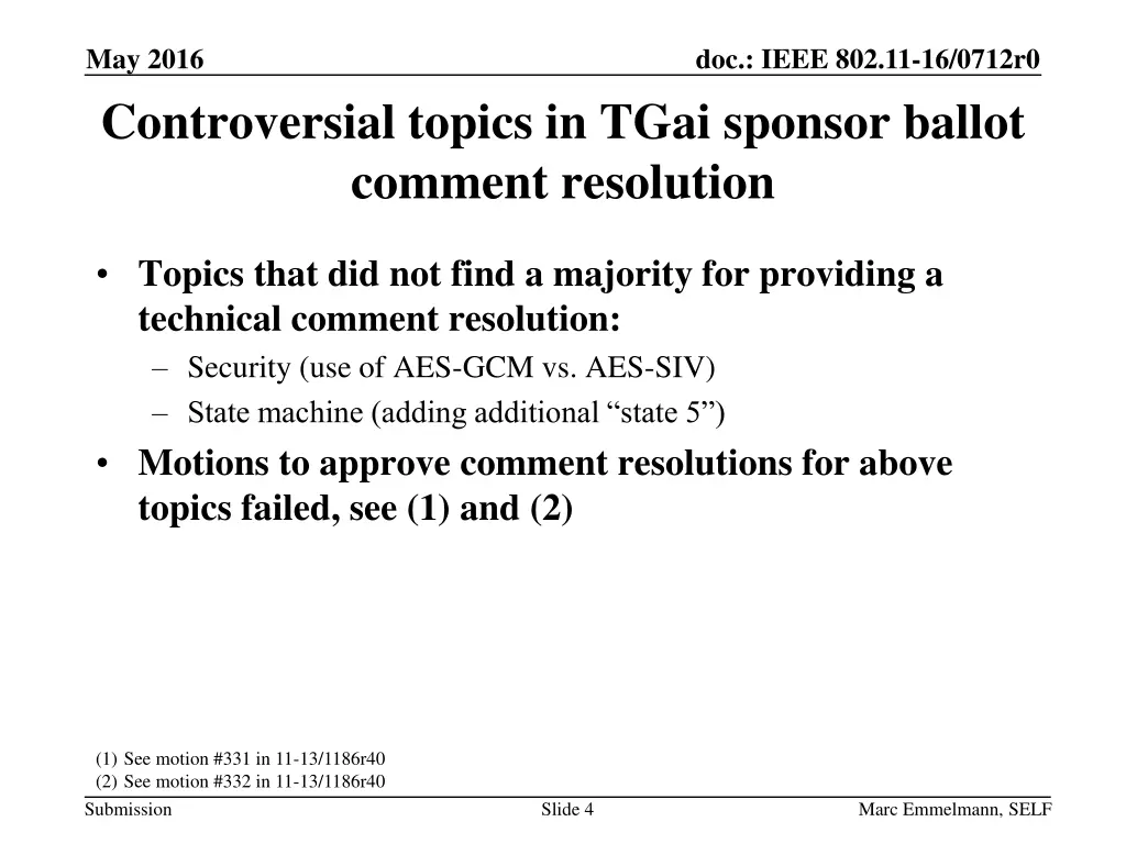 may 2016 controversial topics in tgai sponsor