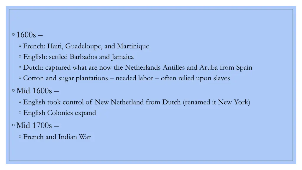 1600s french haiti guadeloupe and martinique