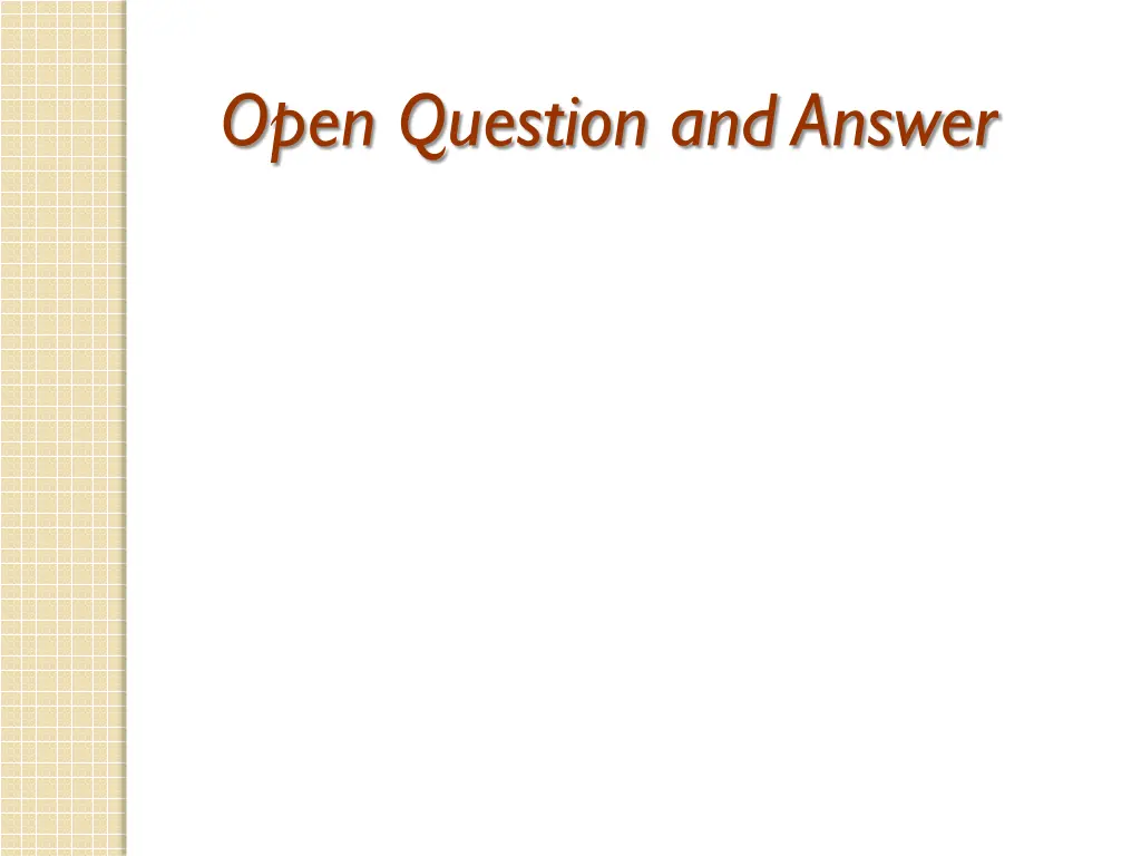 open question and answer