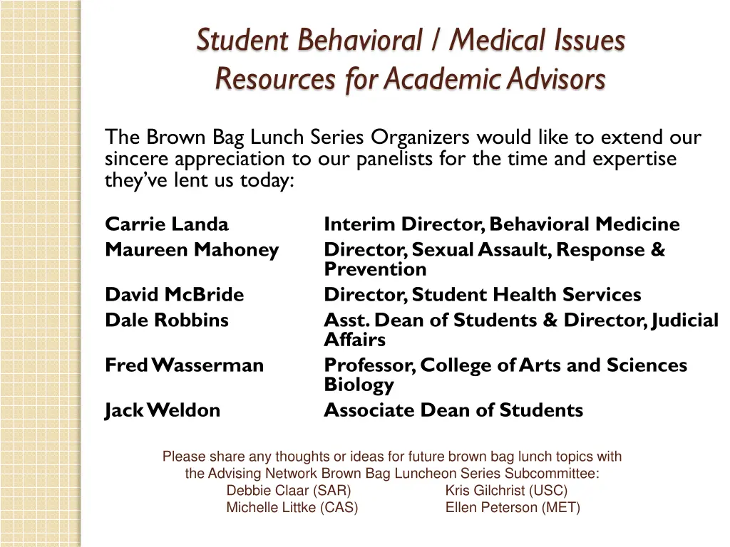 student behavioral medical issues resources
