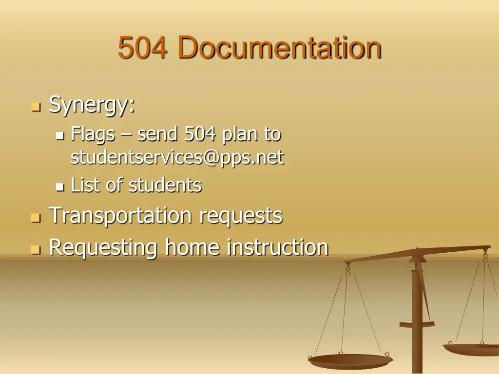 504 documentation