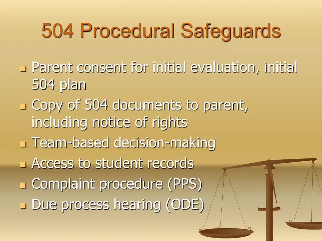 504 procedural safeguards