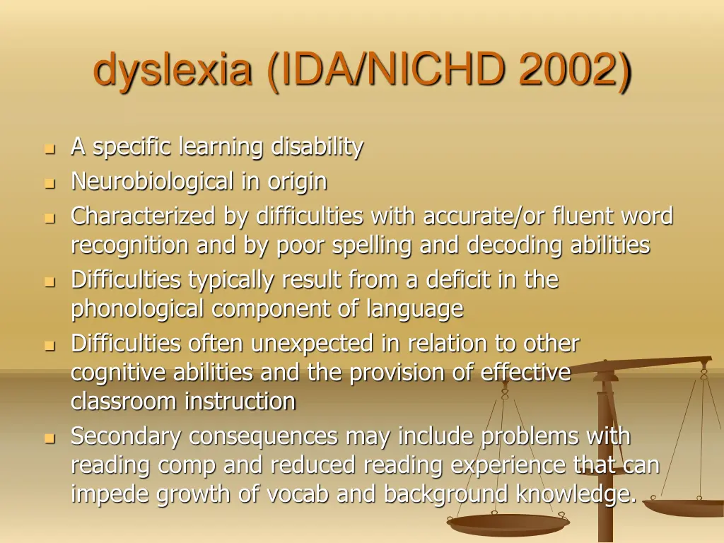 dyslexia ida nichd 2002