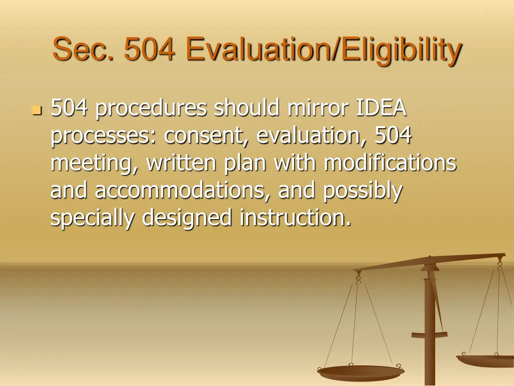 sec 504 evaluation eligibility