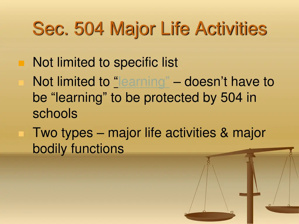 sec 504 major life activities