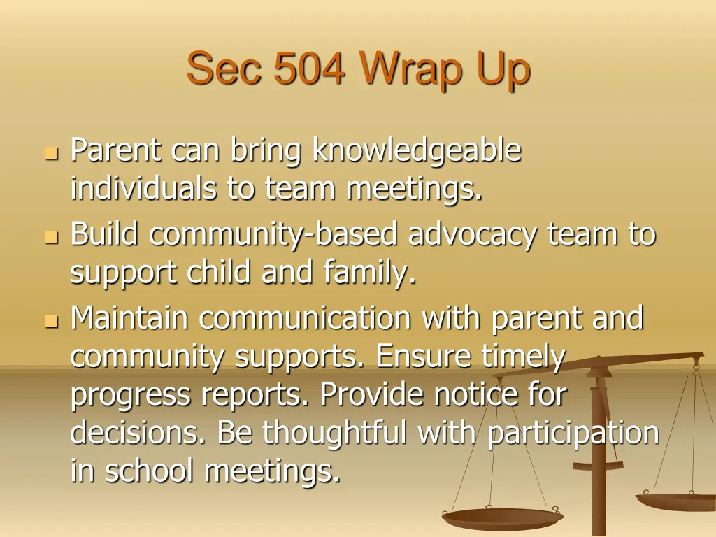 sec 504 wrap up