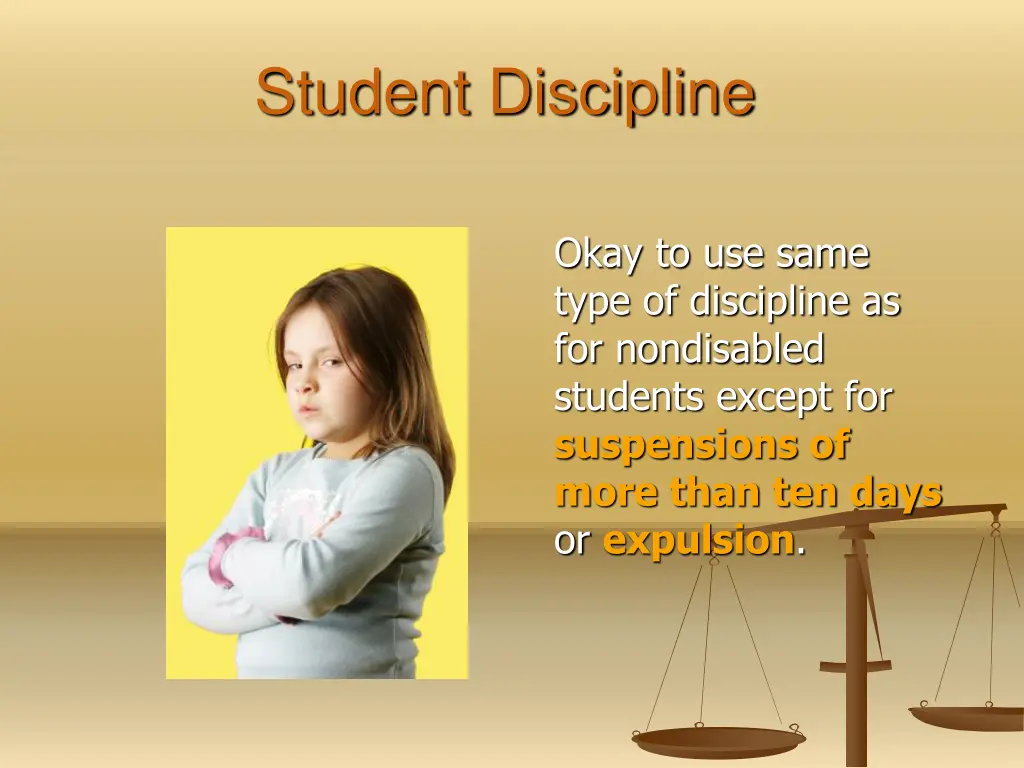 student discipline