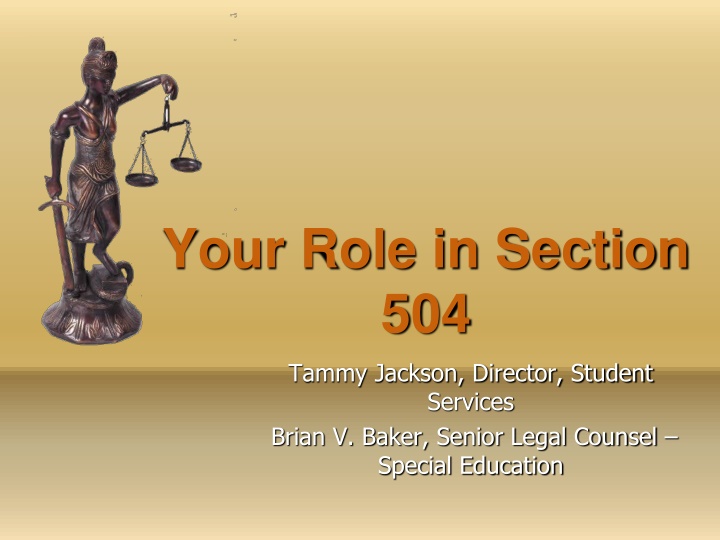 your role in section 504
