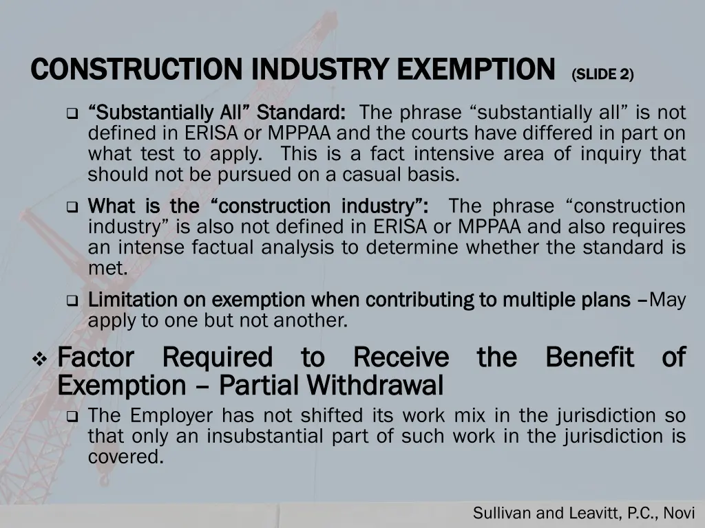 construction industry exemption construction 1