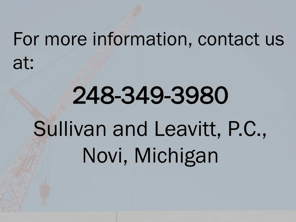 for more information contact