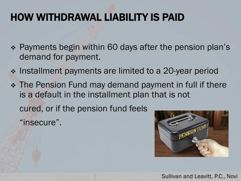how withdrawal liability is paid how withdrawal