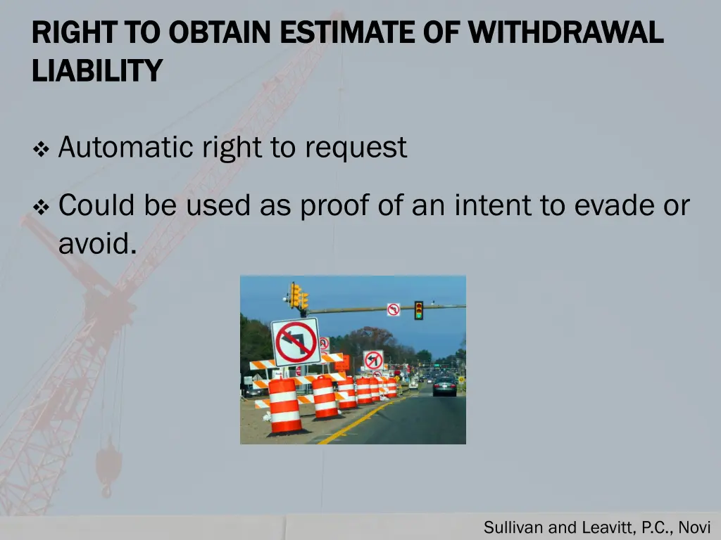 right to obtain estimate of withdrawal right
