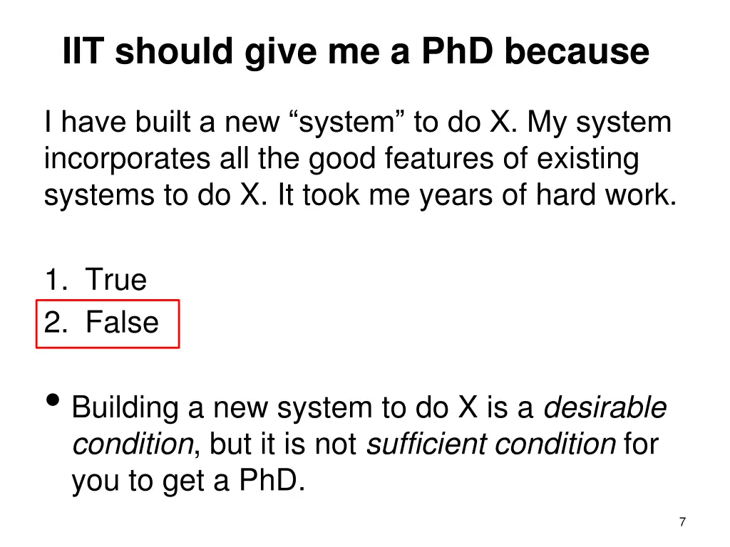iit should give me a phd because 5
