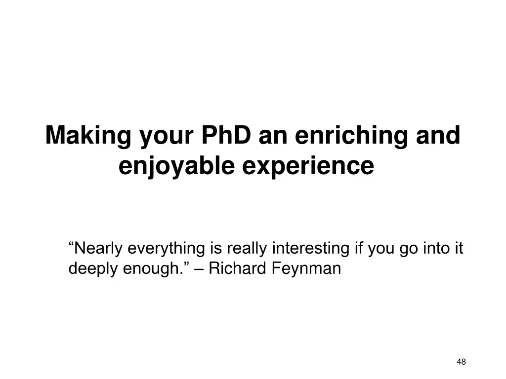 making your phd an enriching and enjoyable