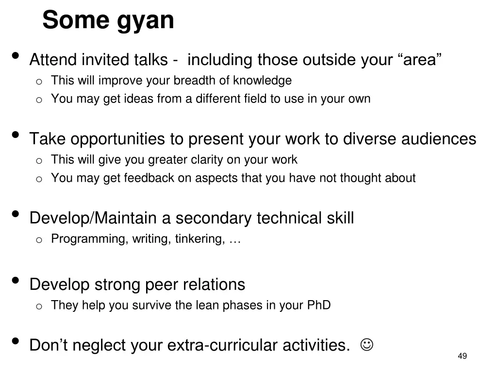 some gyan attend invited talks including those
