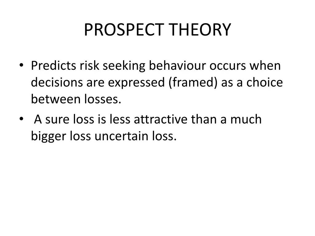prospect theory