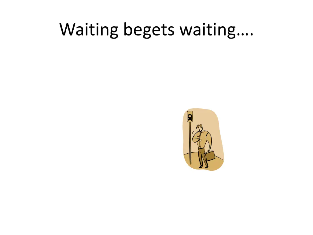 waiting begets waiting
