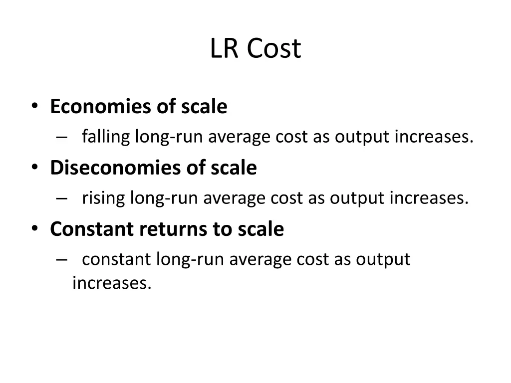 lr cost 2