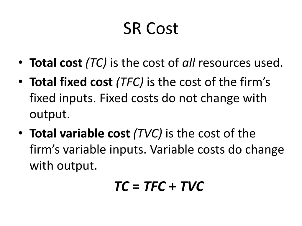 sr cost