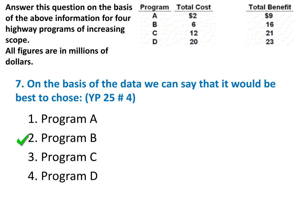 answer this question on the basis of the above 3