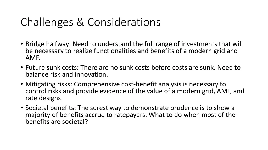 challenges considerations