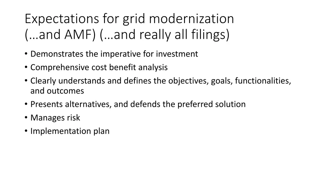 expectations for grid modernization