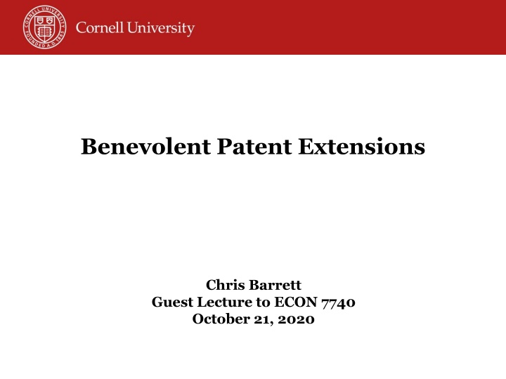 benevolent patent extensions