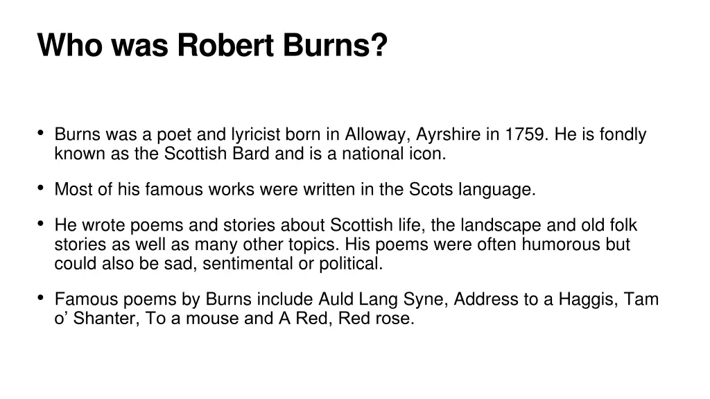 who was robert burns