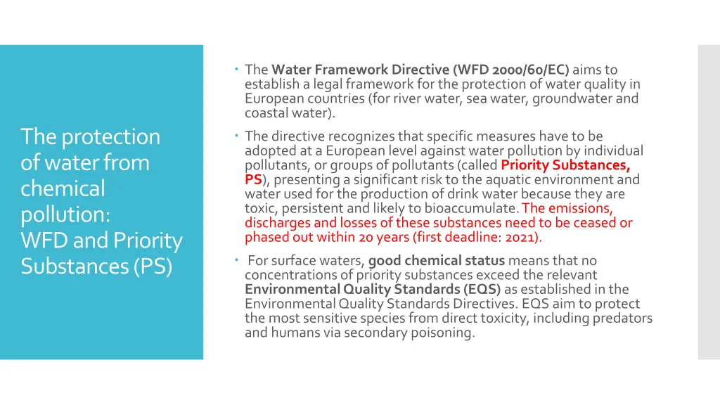 the water framework directive wfd 2000 60 ec aims