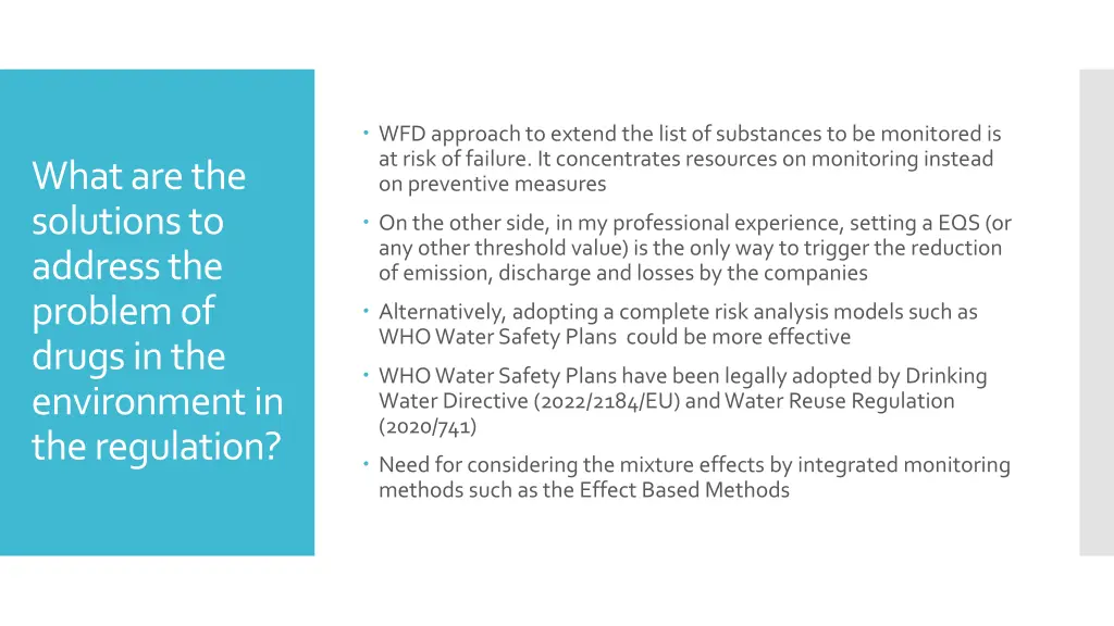 wfd approachto extend the list of substances