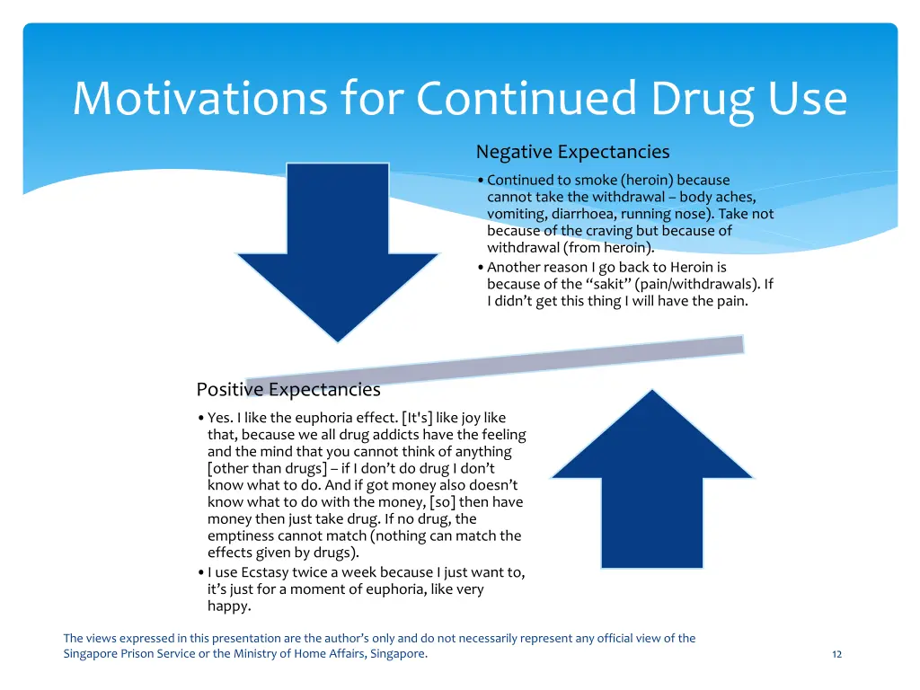 motivations for continued drug use 1