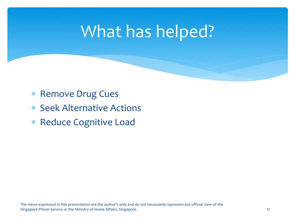 what has helped