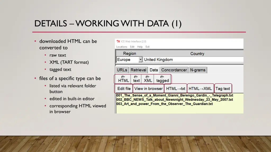details working with data 1