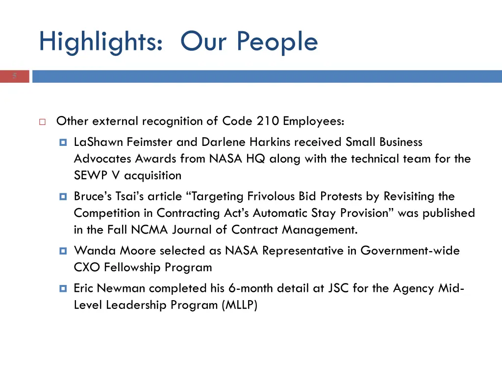 highlights our people 1
