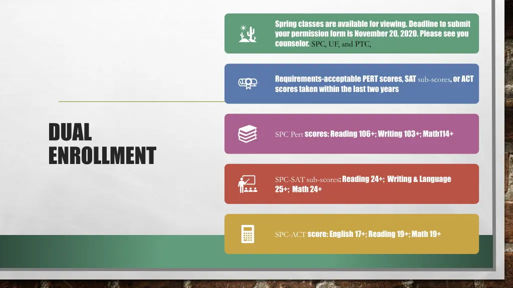 spring classes are available for viewing deadline