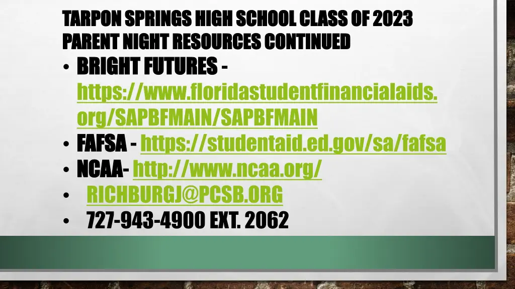 tarpon springs high school class of 2023 tarpon