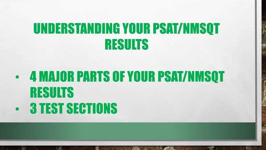 understanding your psat nmsqt results