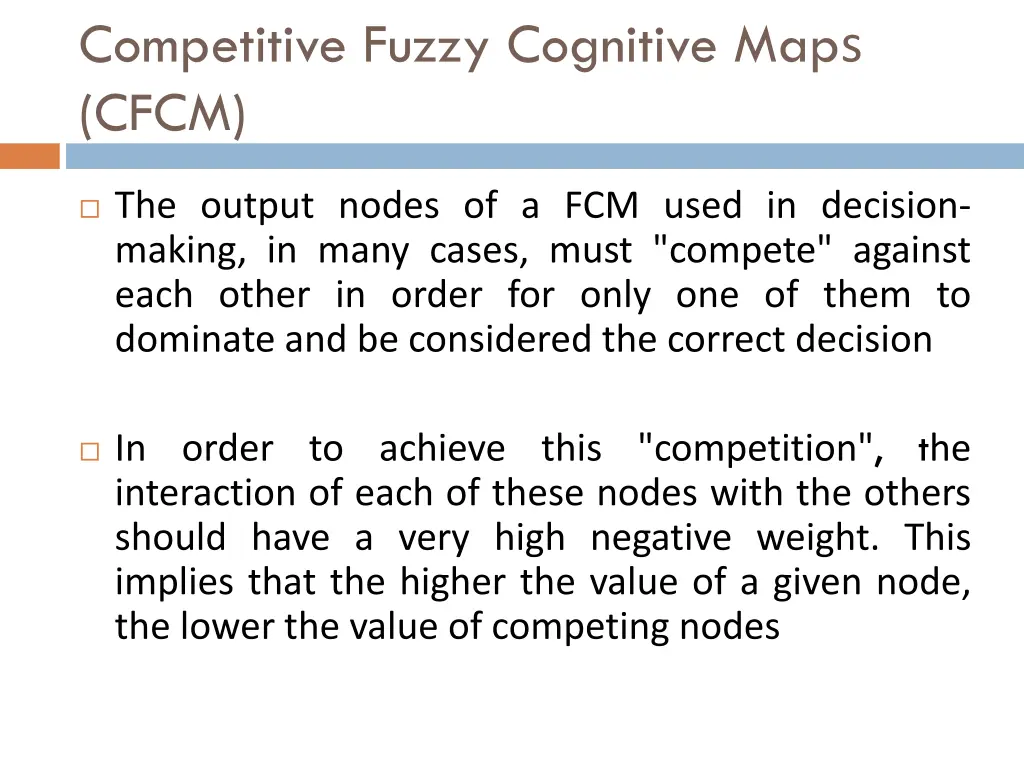 competitive fuzzy cognitive map s cfcm