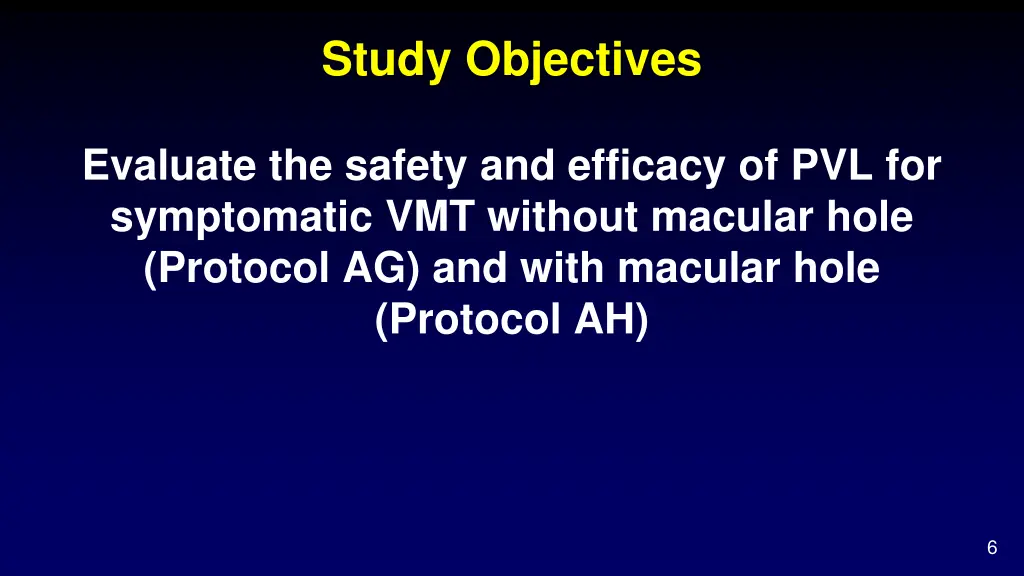 study objectives