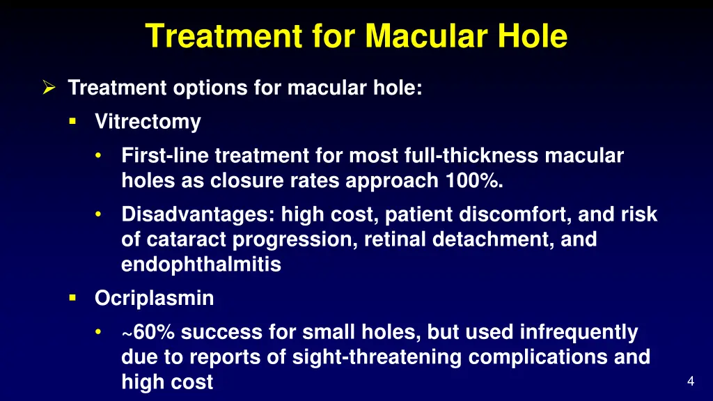 treatment for macular hole