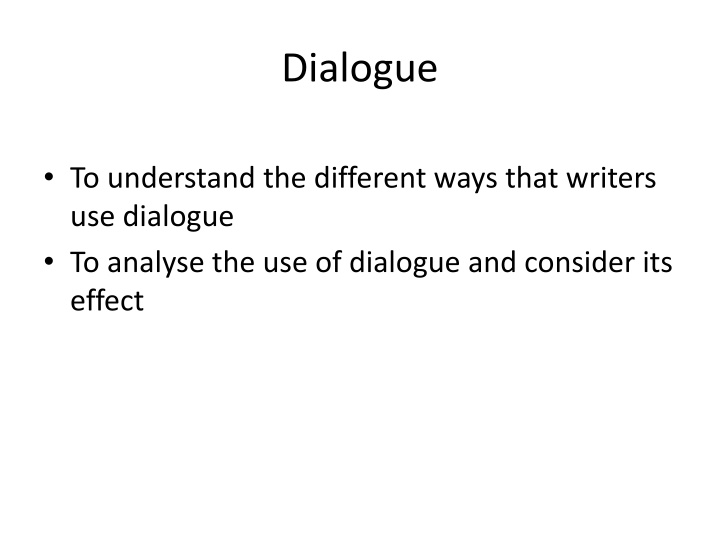 dialogue