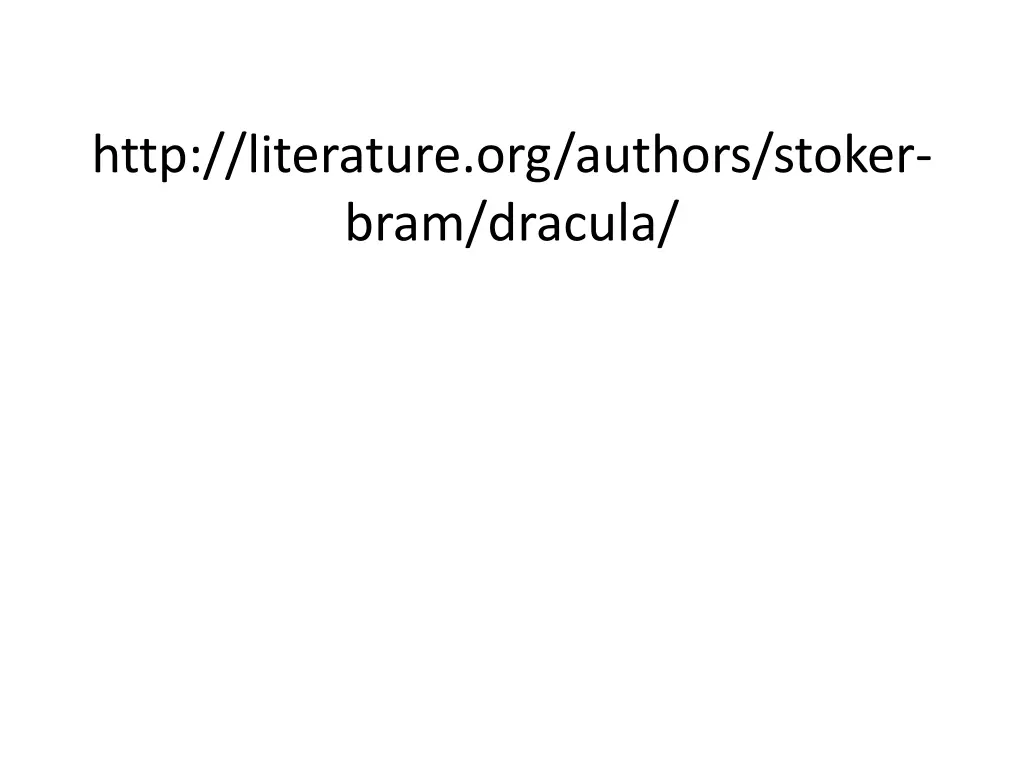 http literature org authors stoker bram dracula