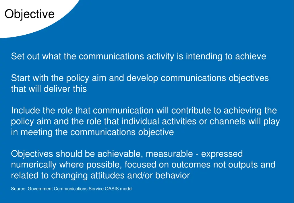 objective